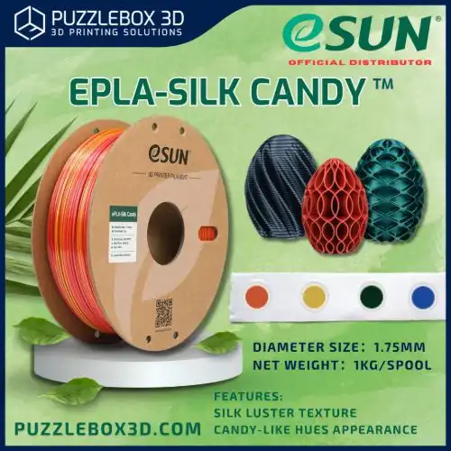 eSun PLA Silk Candy 3D Printing Filaments